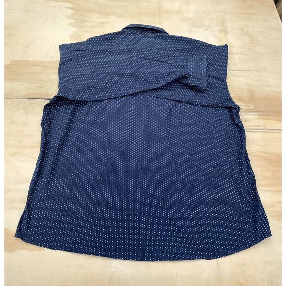Brooks Brothers Collar Button Down Shirt Men's‎ Elegant Blue Polka Dot Sz. XL - Picture 5 of 5